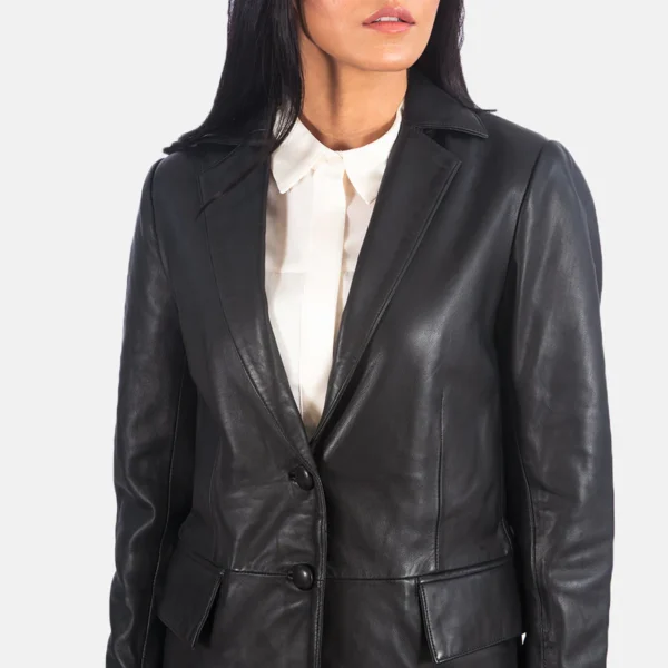 Marilyn Beauty Leather Blazer - Image 3