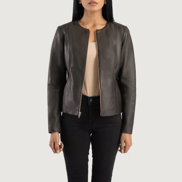 female leather jacket