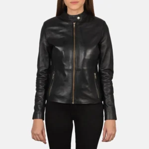 female leather jacket