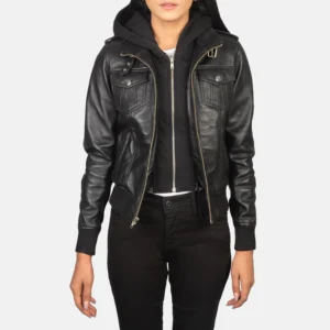 female leather jacket