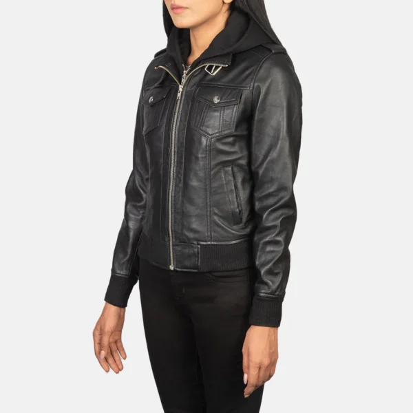 female leather jacket