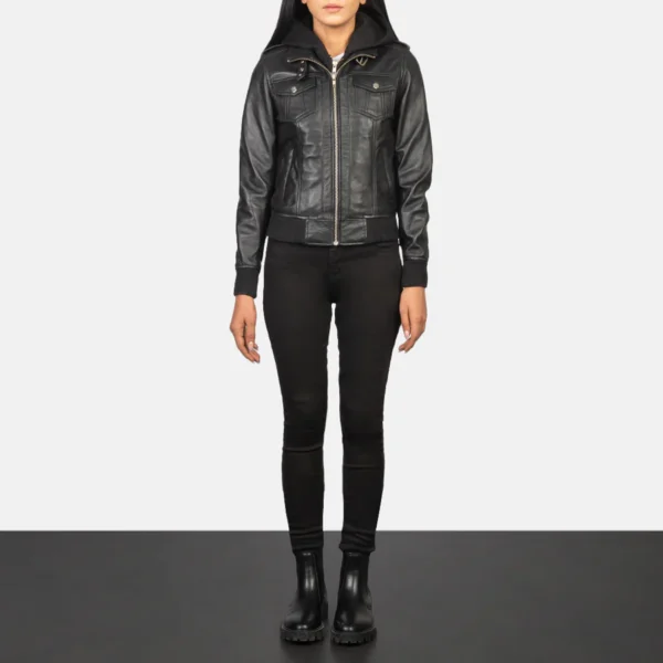 female leather jacket